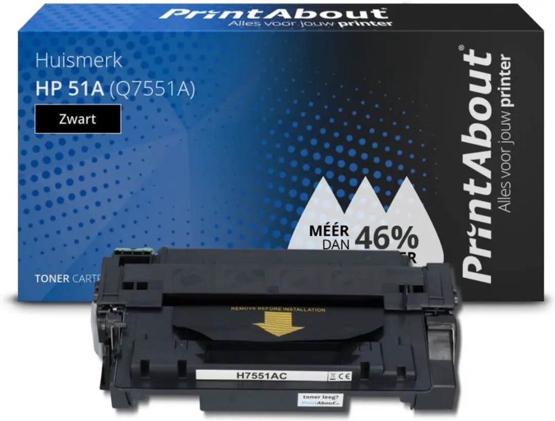 PrintAbout HP 51A Q7551A Toner - Zwart