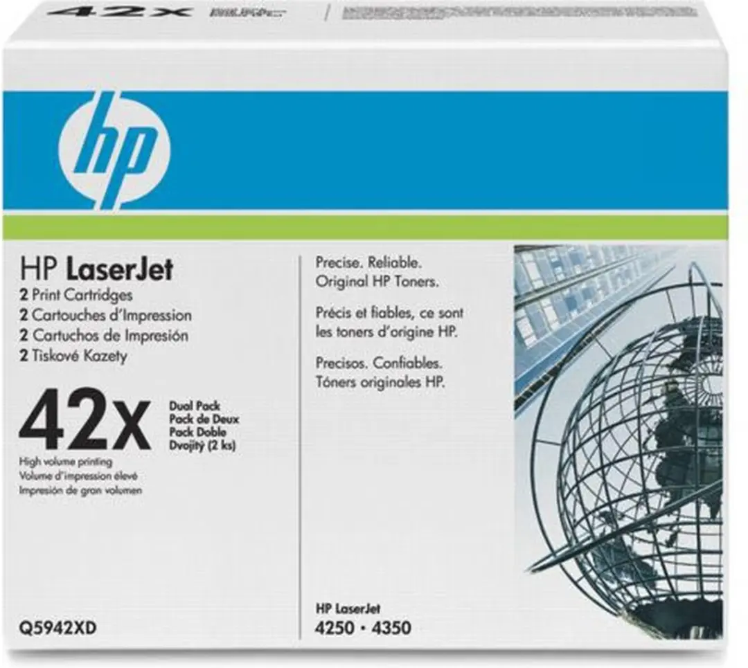 HP 42XD Tonercartridge Zwart - 2 Stuks