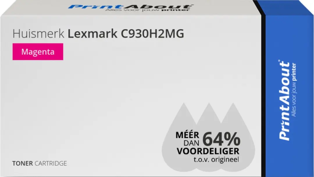 PrintAbout Lexmark C930H2MG Toner Magenta - 26.400 pagina's