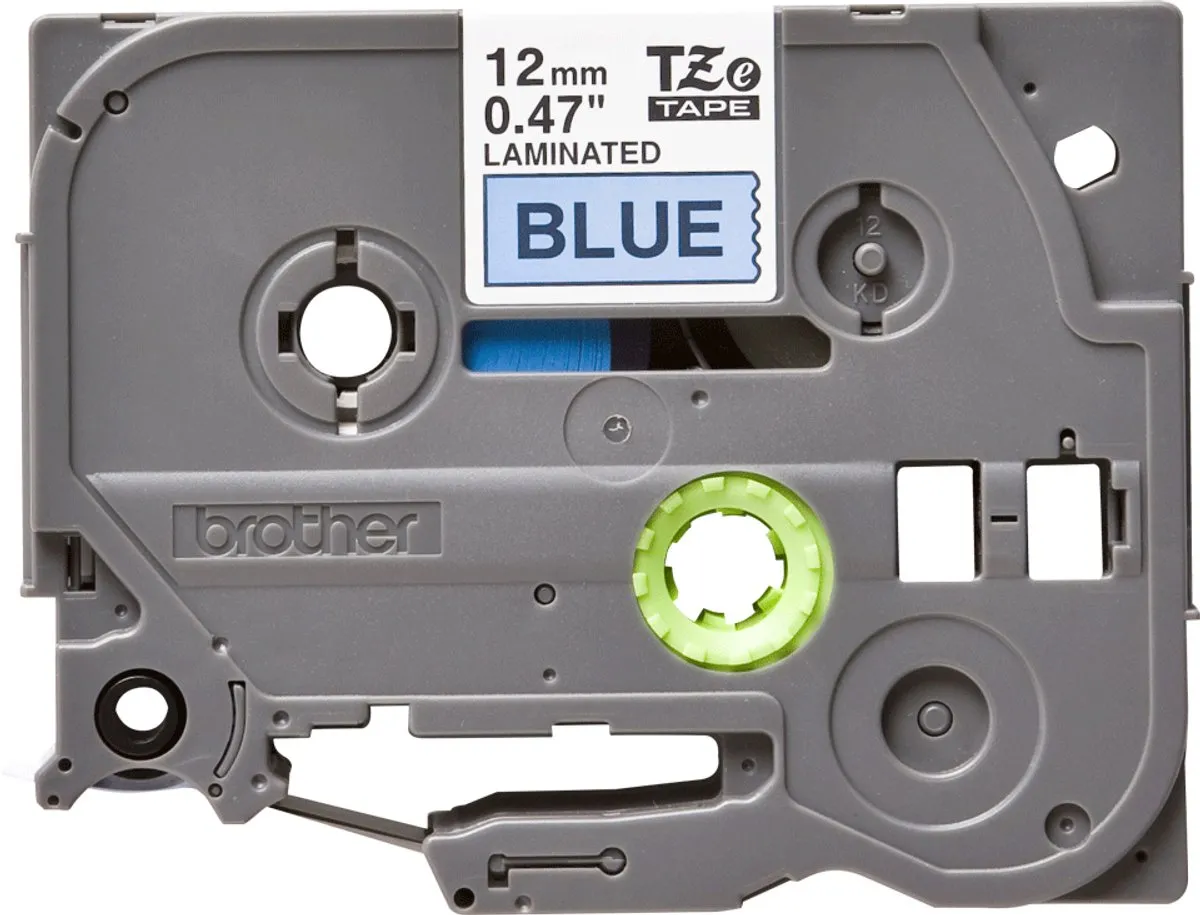 Brother TZ-531 12mm - Blauw op blauw - Gelamineerd 8m