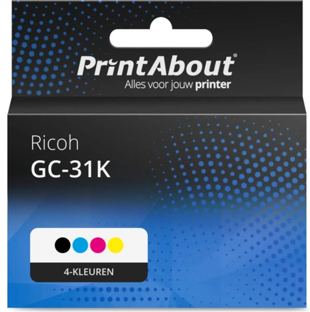 PrintAbout GC-31K Inktcartridge 4-kleuren Multipack - 7840 pagina's - Ricoh