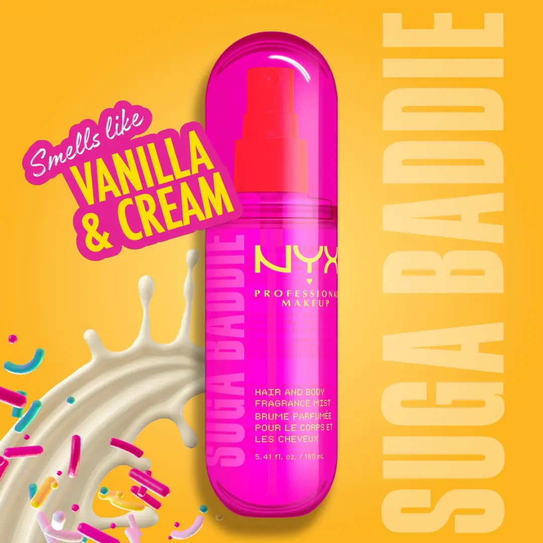 NYX Suga Baddie Haar & Lichaam Geurspray 80ml - Vanille & Room