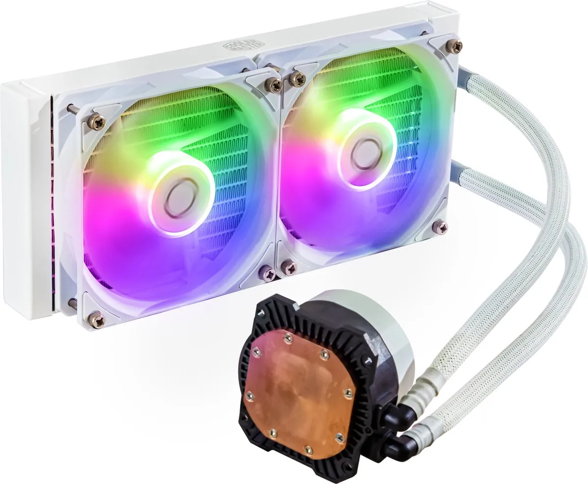 Cooler Master MLW-D24M-A18PZ-RW Koelbasis - 2x12mm Ventilatoren - Wit - afbeelding 4 van 6