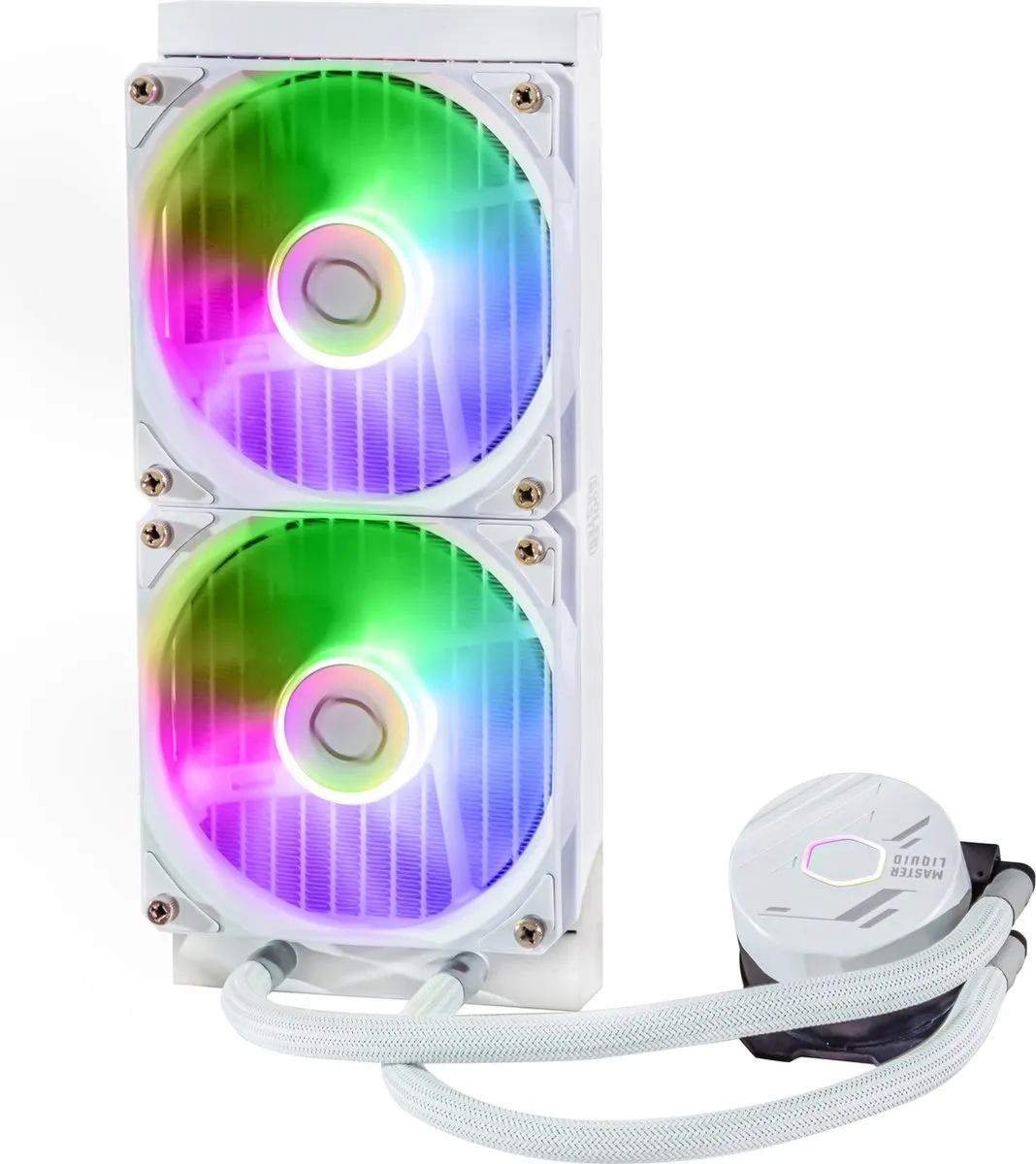 Cooler Master MLW-D24M-A18PZ-RW Koelbasis - 2x12mm Ventilatoren - Wit - afbeelding 6 van 6