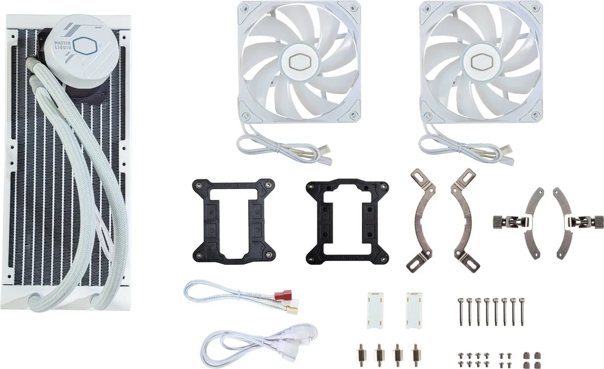 Cooler Master MLW-D24M-A18PZ-RW Koelbasis - 2x12mm Ventilatoren - Wit - afbeelding 5 van 6