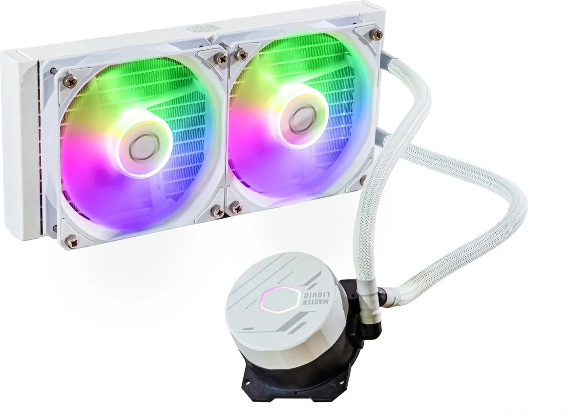 Cooler Master MLW-D24M-A18PZ-RW Koelbasis - 2x12mm Ventilatoren - Wit - afbeelding 3 van 6