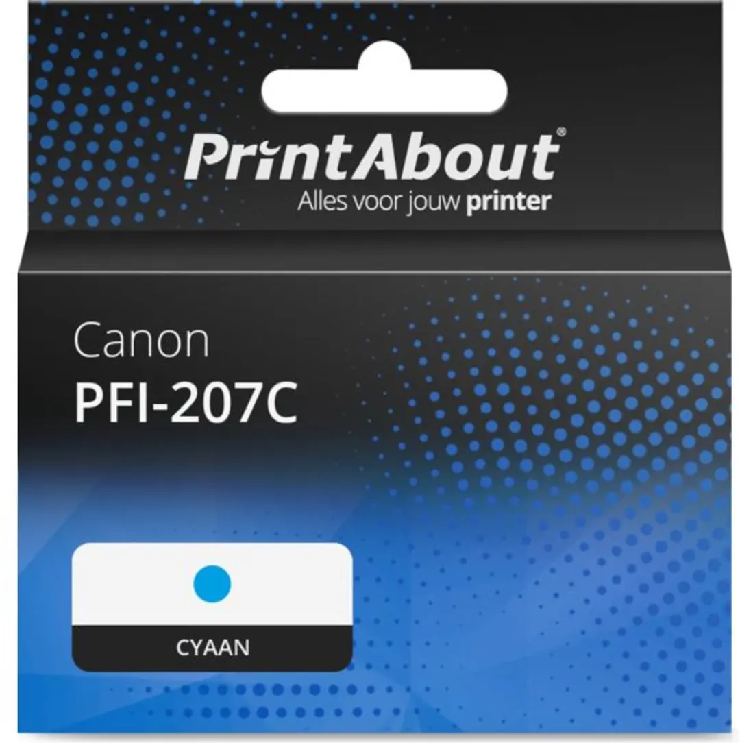 PrintAbout PFI-207C Inktcartridge Cyaan