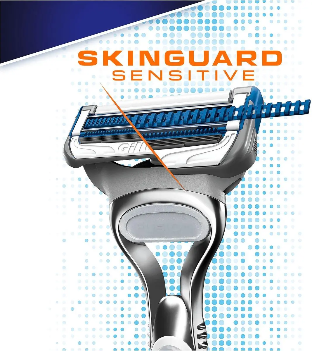 Gillette Skinguard Sensitive Scheersysteem - 2 Mesjes - Zilver