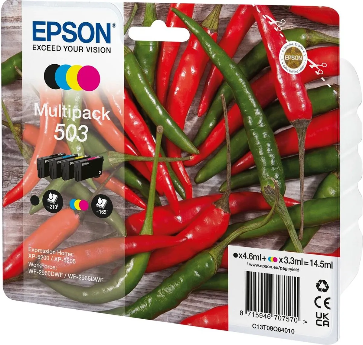 Epson C13T09Q64020 Inktcartridge - 550 pagina's - Multicolor