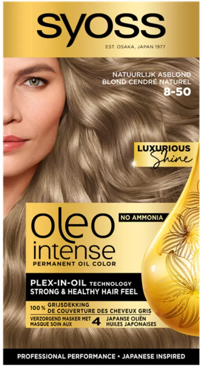 SYOSS Color Oleo Intense 8-50 Natuurlijk Asblond - 48 Stuks