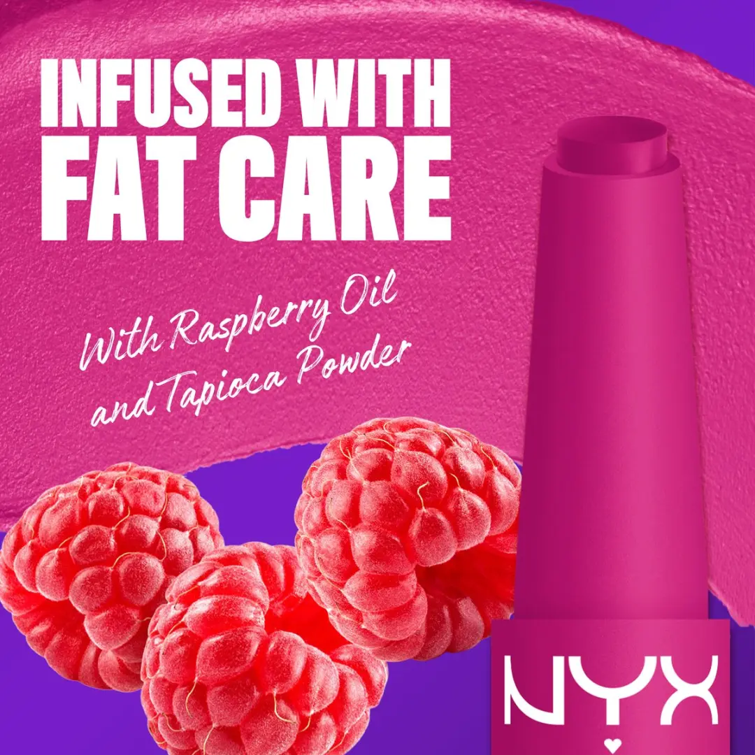 NYX Professional Makeup Fat Matte Lipstick Fluffy Fuchsia - 3.5ml