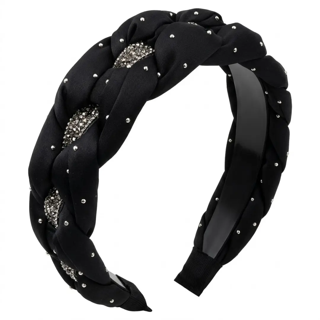 NuveX Zwart Diadeem met Strass Haarband