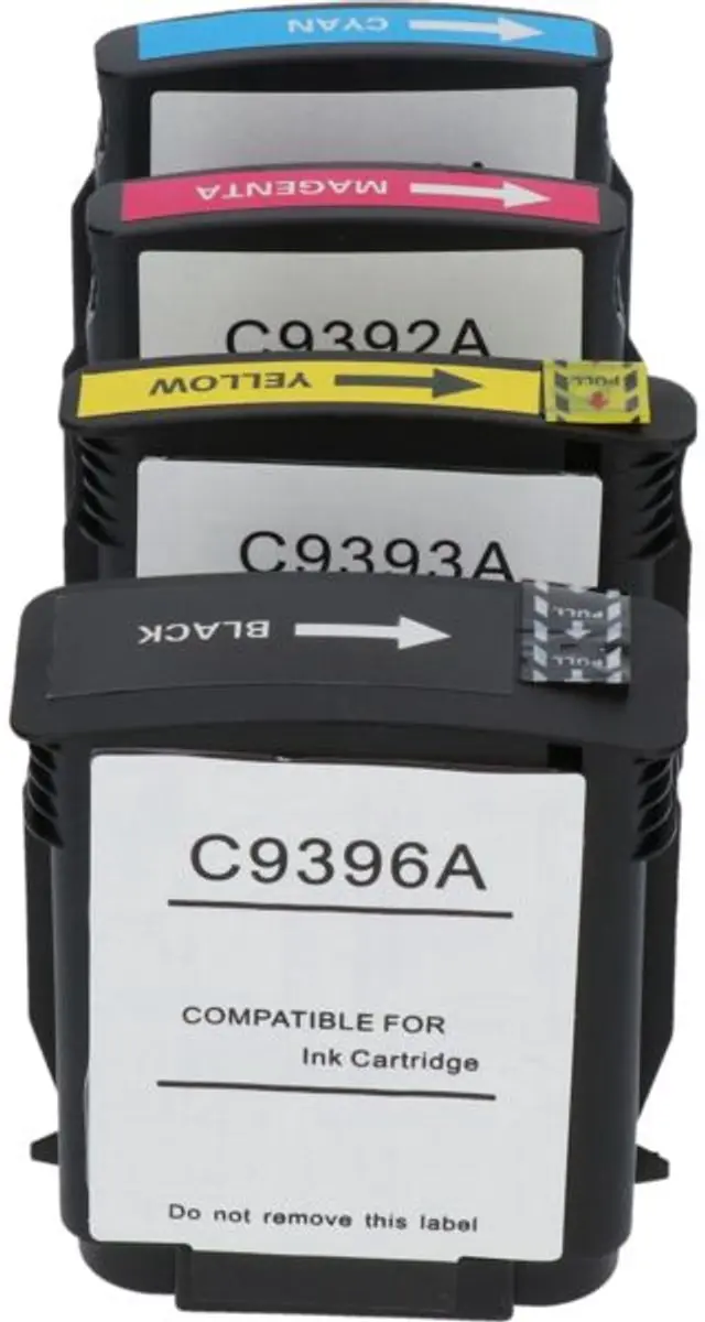 PrintAbout Inktcartridge C9396AE - 4 Kleuren - 153ml - XL - o.a. HP OfficeJet Pro 8600