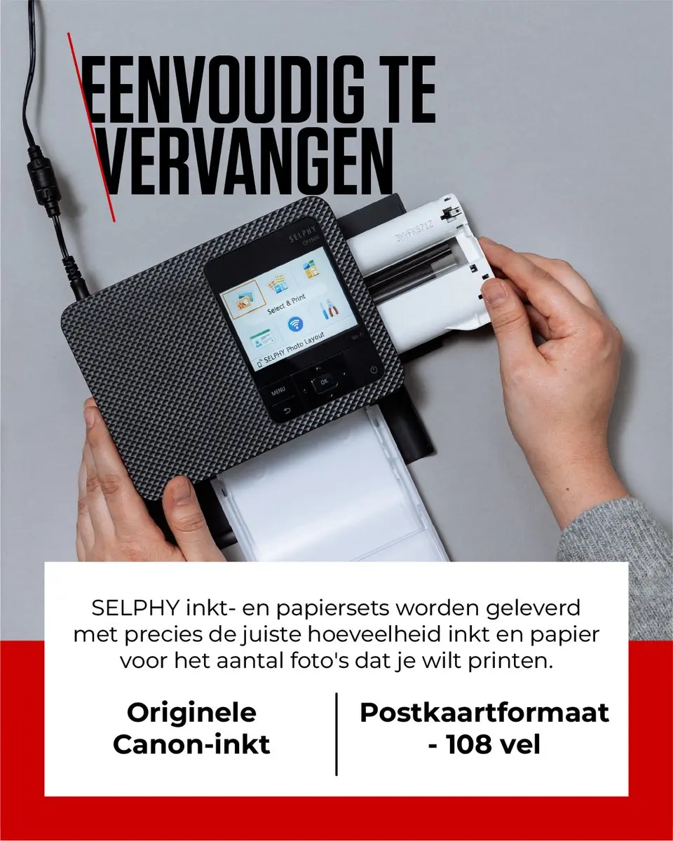 Canon RP-108 Inkt/papierset - 108 Sheets 10x15cm - o.a. SELPHY CP1000/CP1200
