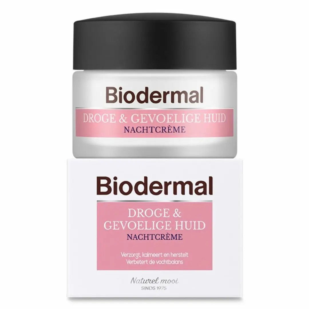 Biodermal Nachtcrème Gevoelige Huid 2x50ml