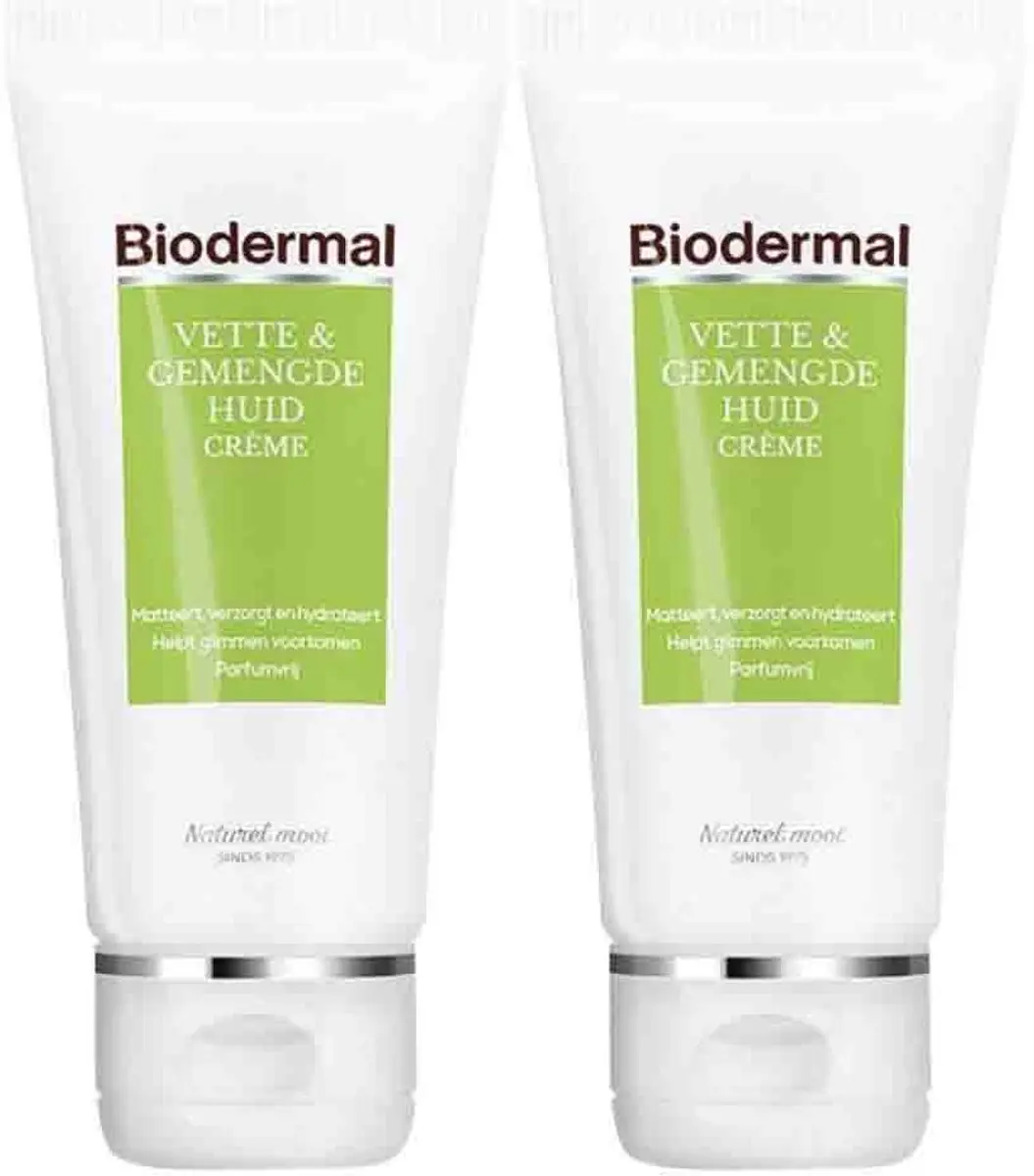 Biodermal Gelcrème Vette & Gemengde Huid 2x50ml