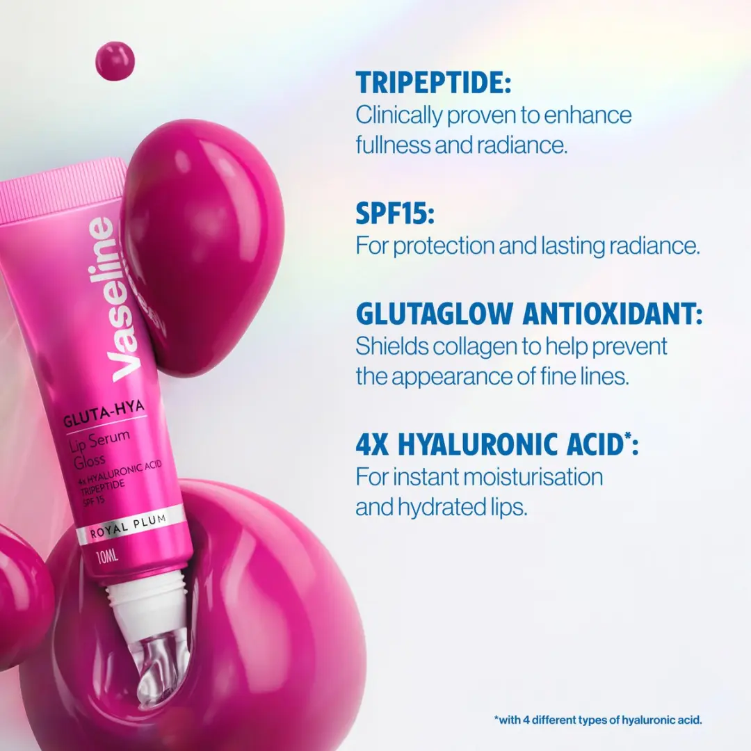 Vaseline Gluta-Hya Lipgloss Royal Plum 10ml