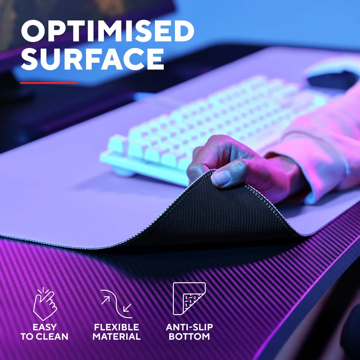Trust GXT 759P XXL Gaming Muismat 900x400mm - Paars
