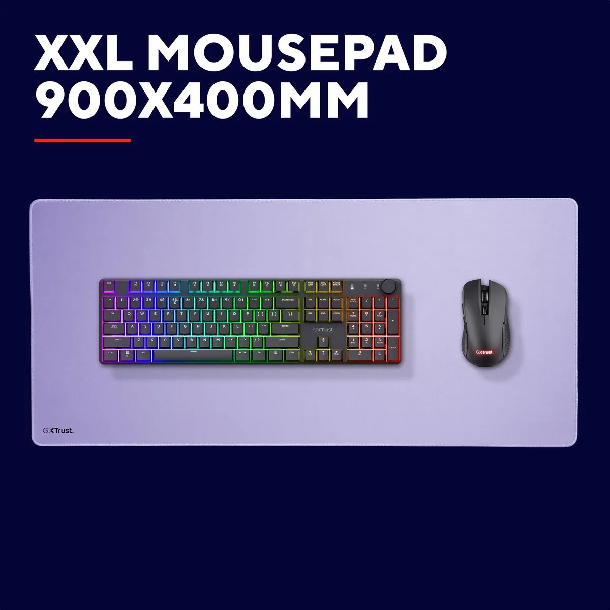 Trust GXT 759P XXL Gaming Muismat 900x400mm - Paars