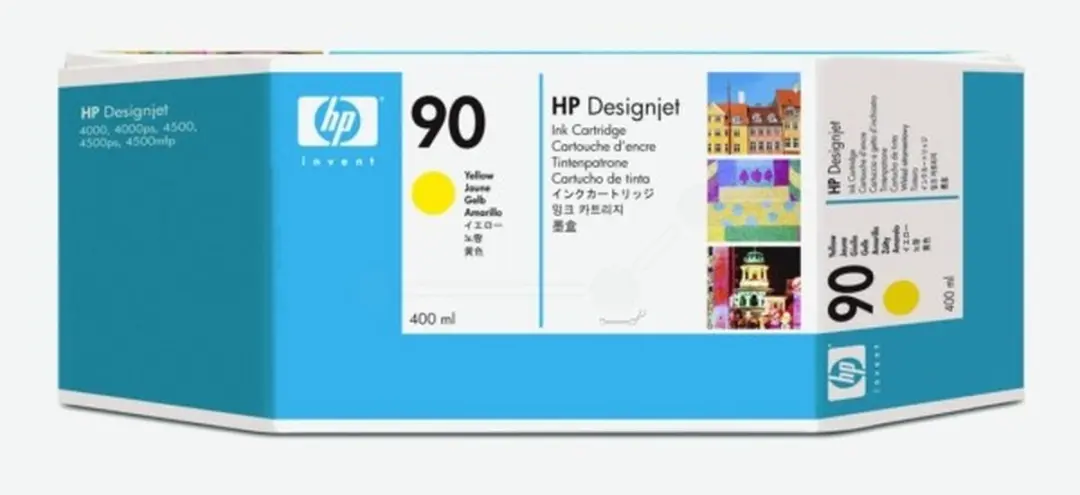HP 90 Geel XL Inktcartridge 400ml - o.a. DesignJet 750C - afbeelding 6 van 6