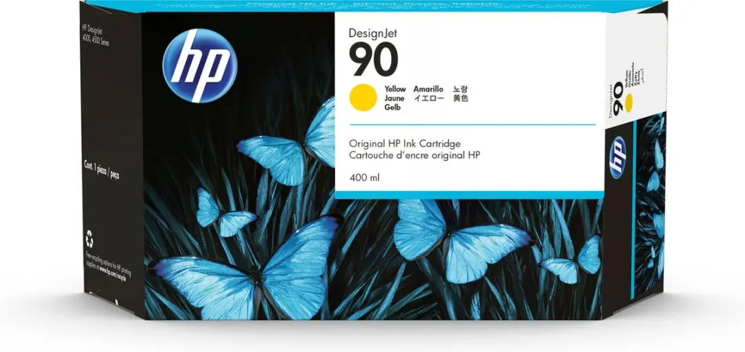 HP 90 Geel XL Inktcartridge 400ml