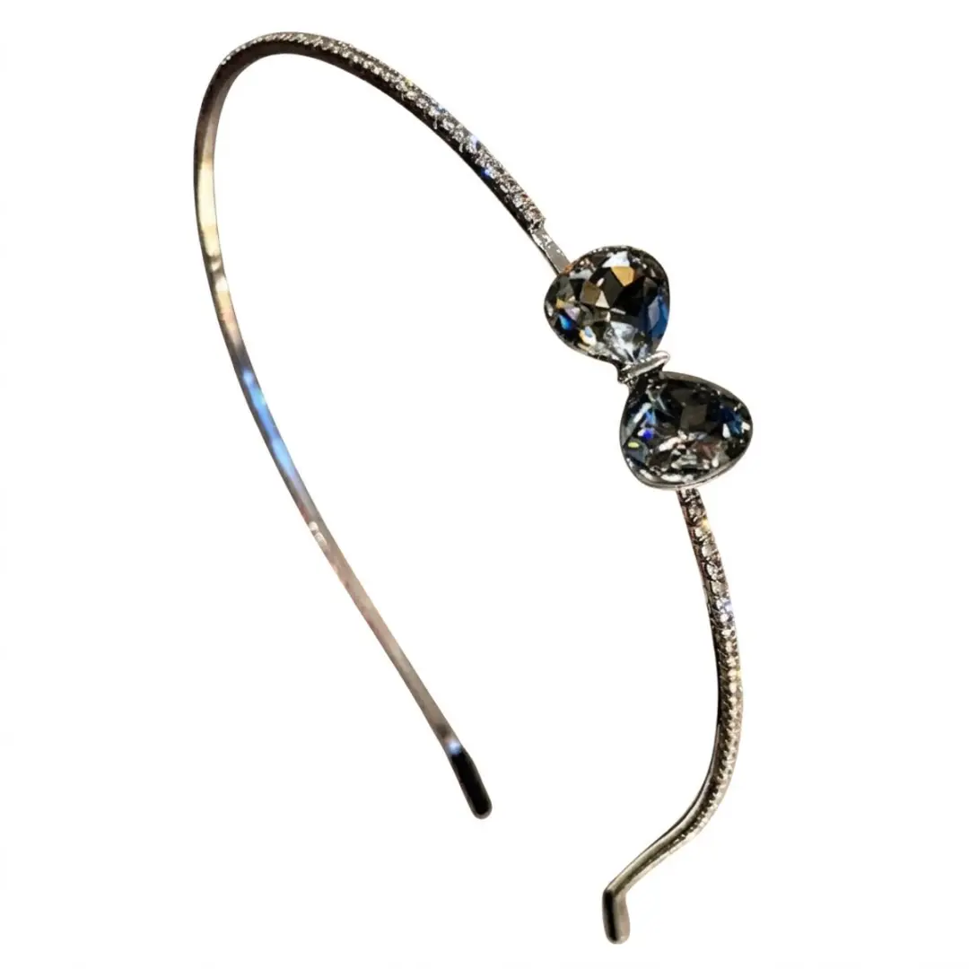 NuveX Diadeem Donker grijs met strass en witte steen