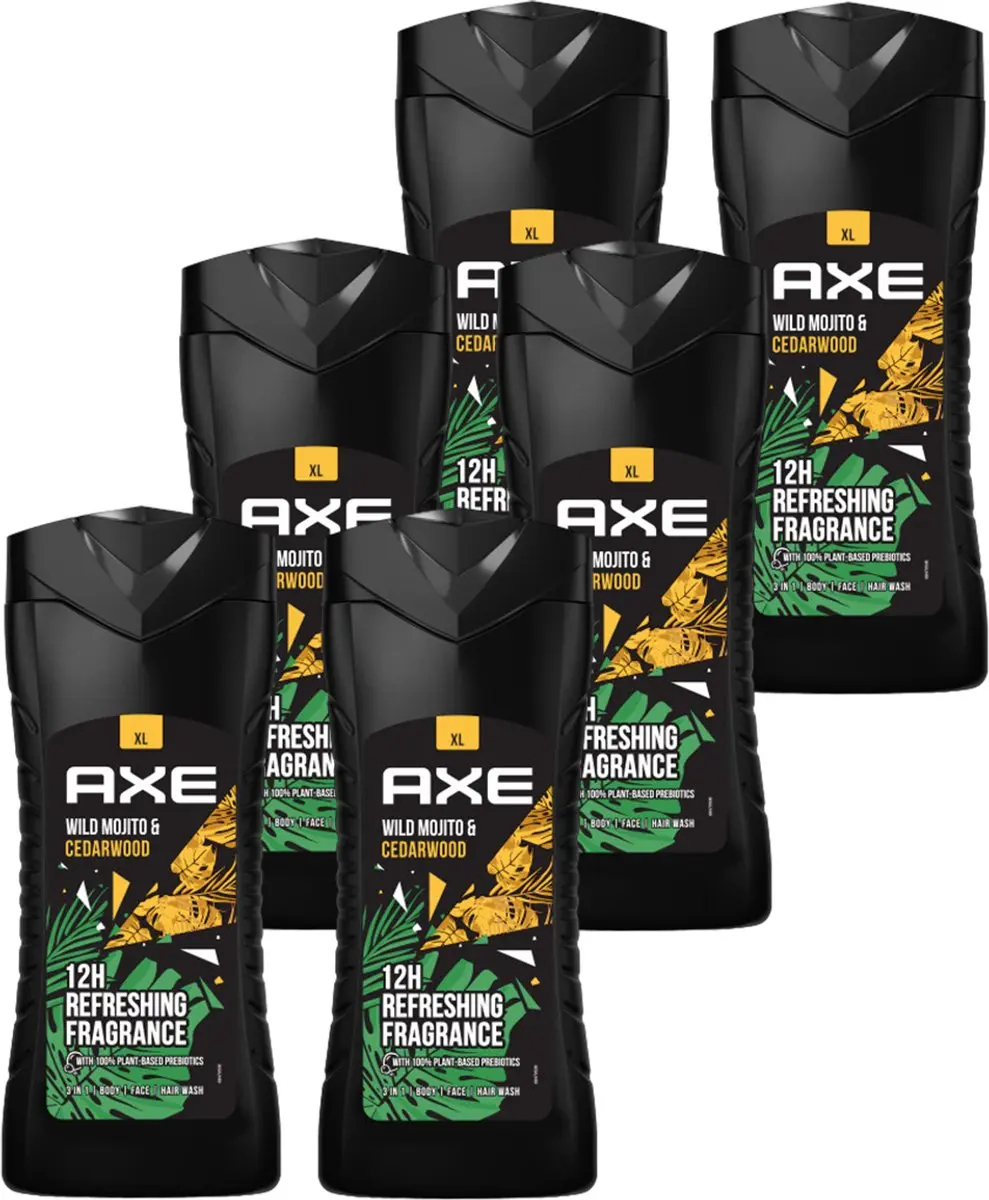 Axe Shower Gel Wild Mojito & Cedarwood 400ml - 6x2400ml - afbeelding 6 van 6
