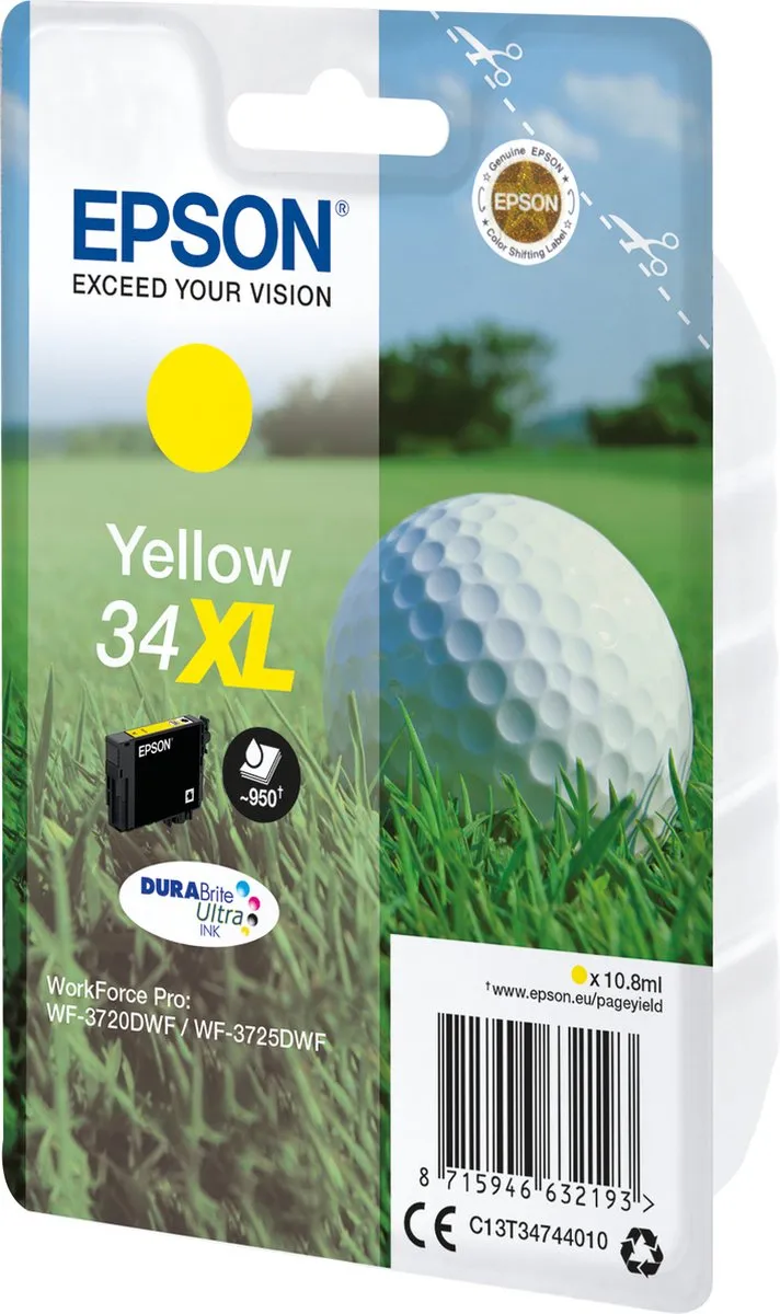 Epson 34XL Geel Inktcartridge - 108ml