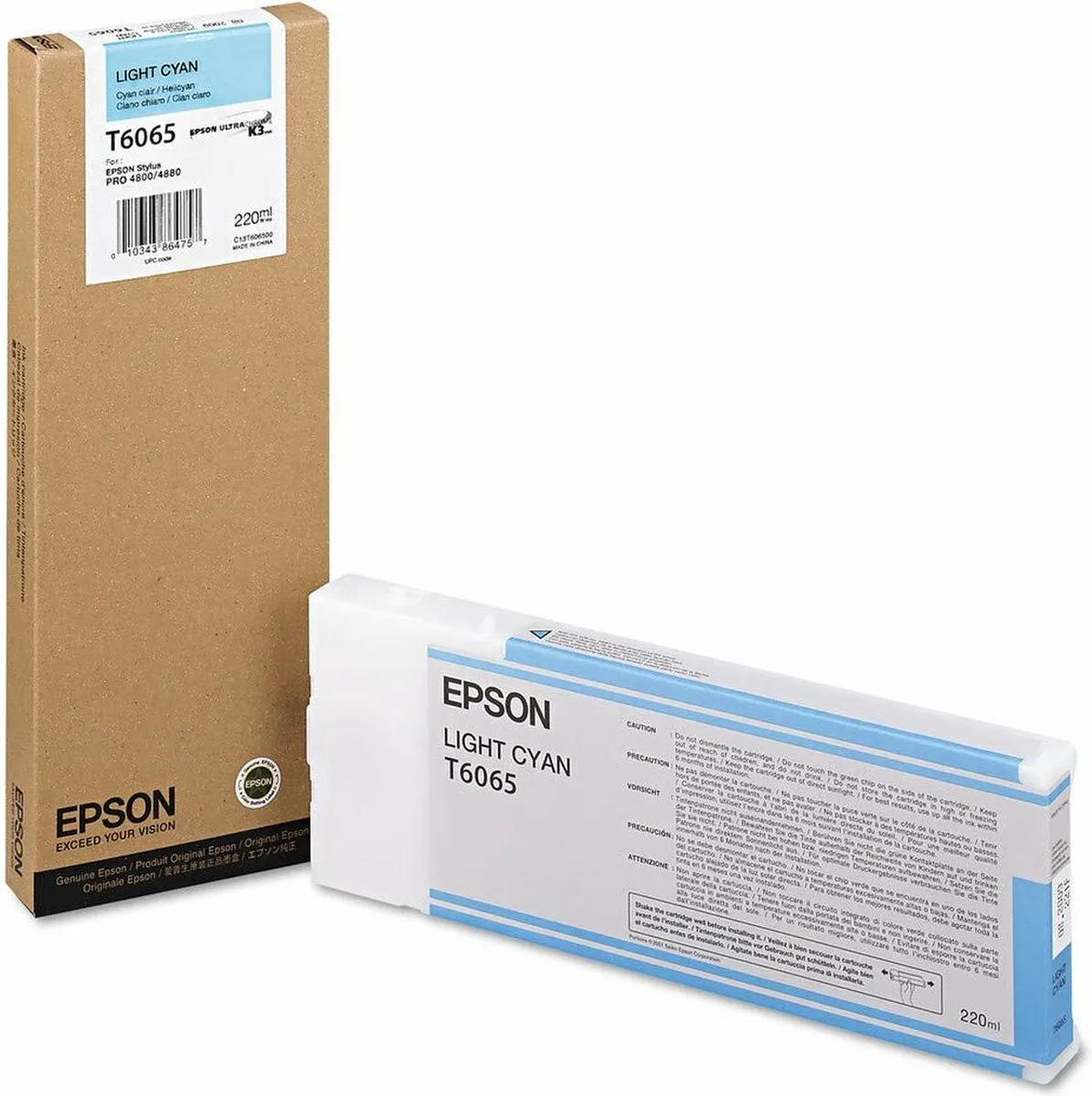 Epson T6065 Cyaan Inktcartridge 220ml