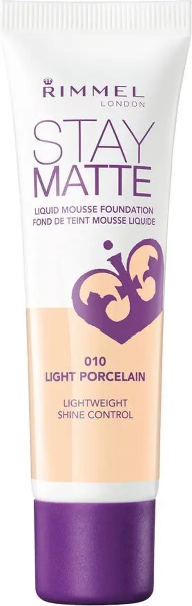 Rimmel London Stay Matte Liquid Foundation 010 Porcelain - 30ml