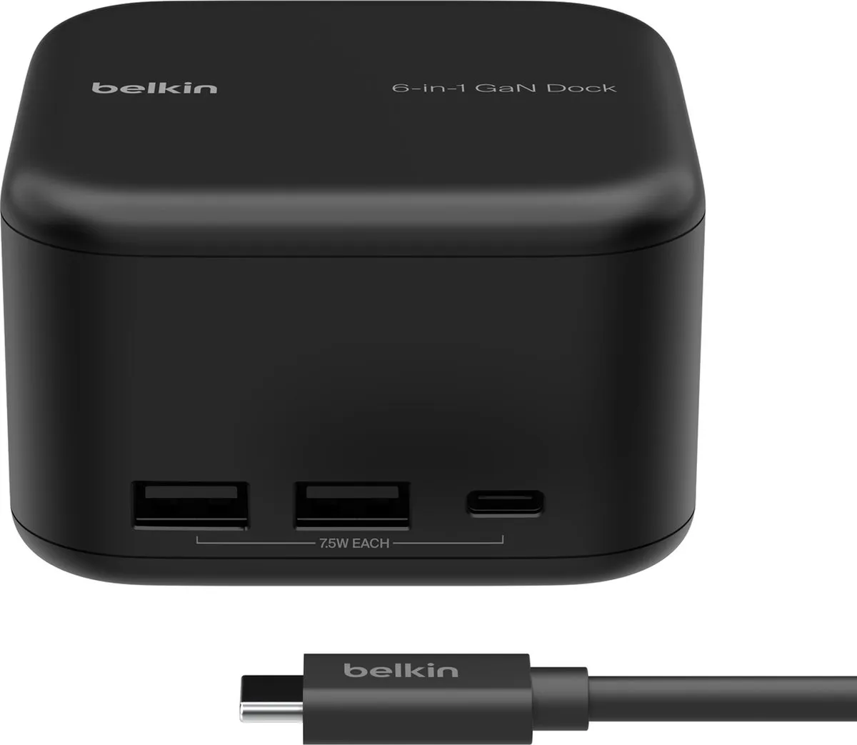 Belkin 6-in-1 Core GaN USB-C-kabel - Transparant