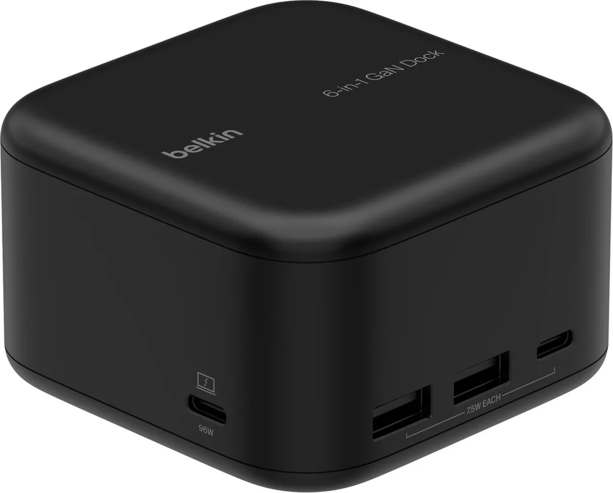 Belkin 6-in-1 Core GaN USB-C-kabel - Transparant