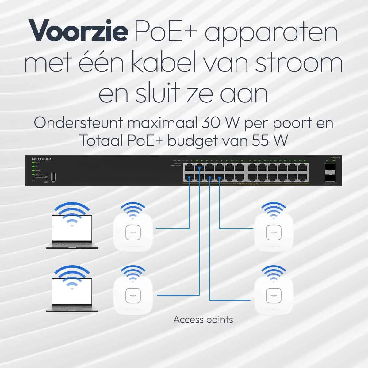 Netgear GS310TP Smart Managed Switch 8x PoE+ Gigabit - Zwart