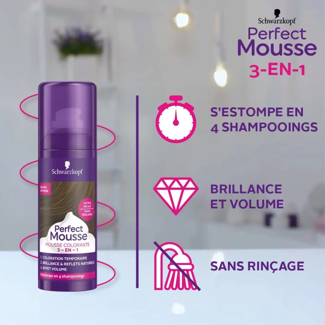 Schwarzkopf Perfect Mousse Kastanjebruin 120ml - 2 Stuks