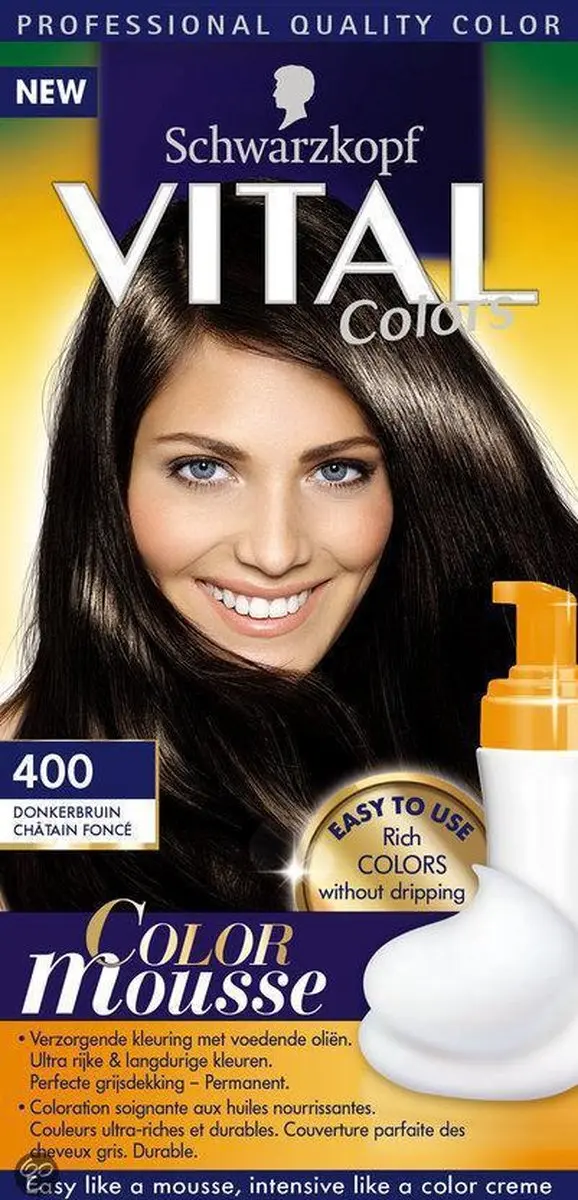 Schwarzkopf Vital Color Mousse 400 Donkerbruin 95ml