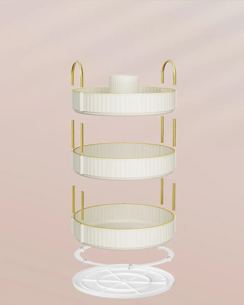 Songmics JKA011W01 Cosmetica Organizer 3 Lagen - Wolkenwit
