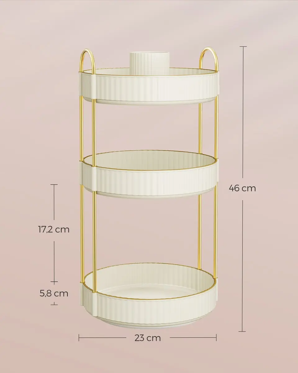 Songmics JKA011W01 Cosmetica Organizer 3 Lagen - Wolkenwit