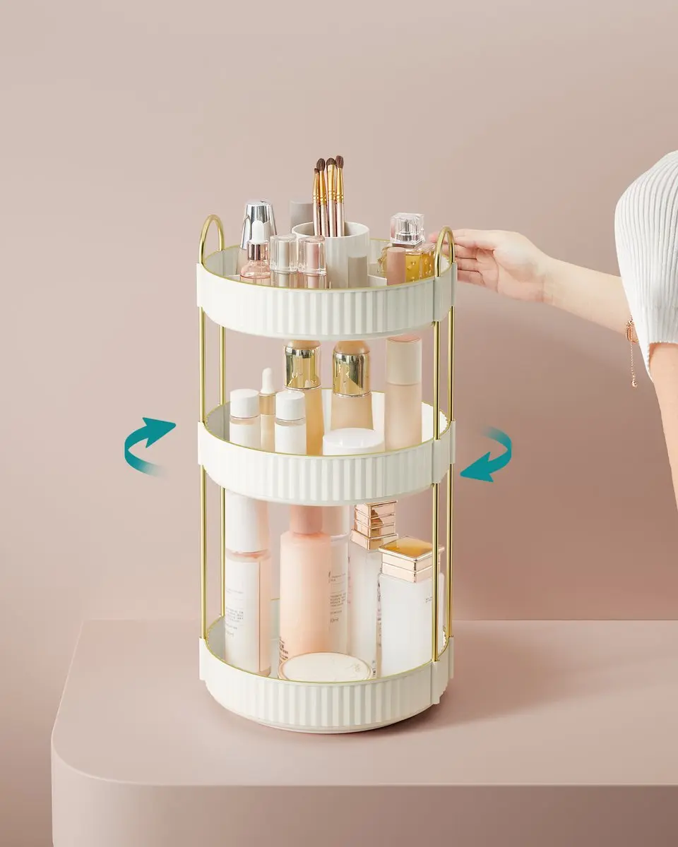 Songmics JKA011W01 Cosmetica Organizer 3 Lagen - Wolkenwit - afbeelding 6 van 6
