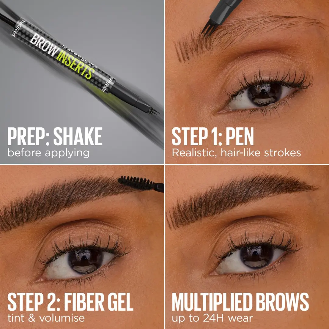 Maybelline New York Brow Inserts Wenkbrauwen 6 Black Brown - 16g