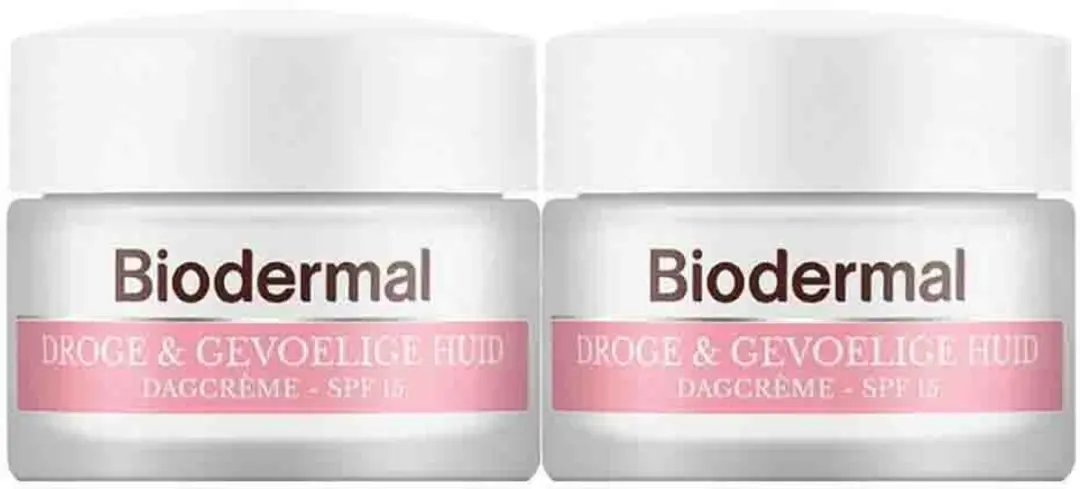 Biodermal Dagcrème Gevoelige Huid 2x50ml