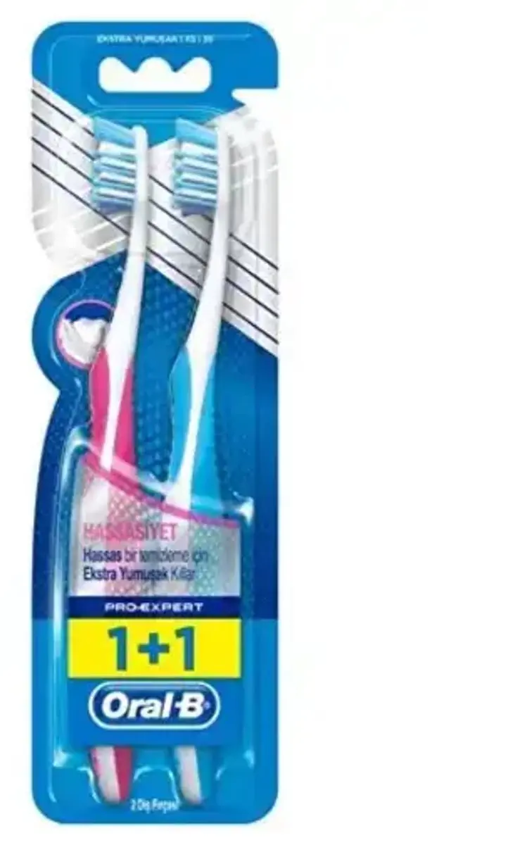 Oral-B Pro-Expert Tandenborstel - 2 Stuks - Blauw/Zwart/Wit