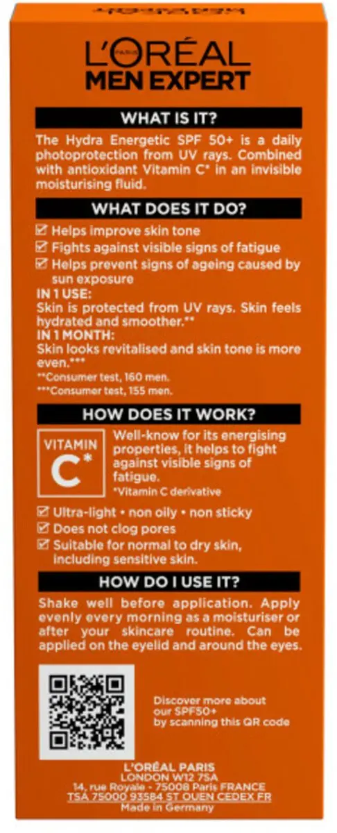 L'Oréal Paris Men Expert Hydra Energetic Dagcrème SPF50+ - 6x50ml