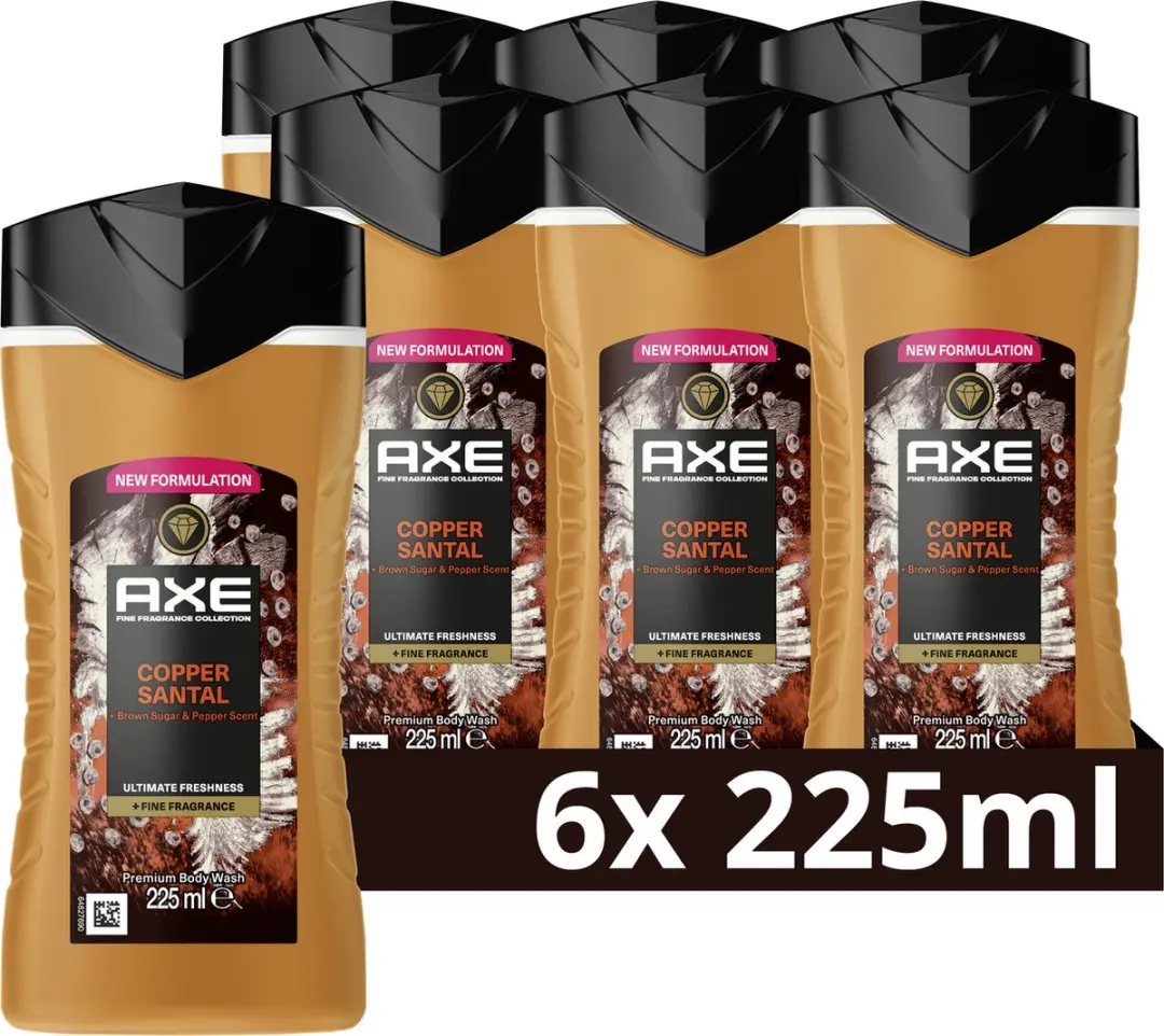 Axe Fine Fragrance Douchegel Copper Santal - 6x225ml