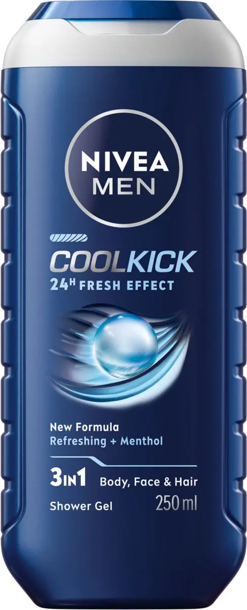 NIVEA MEN Cool Kick Douchegel 3-in-1 - 1500ml (6x250ml)