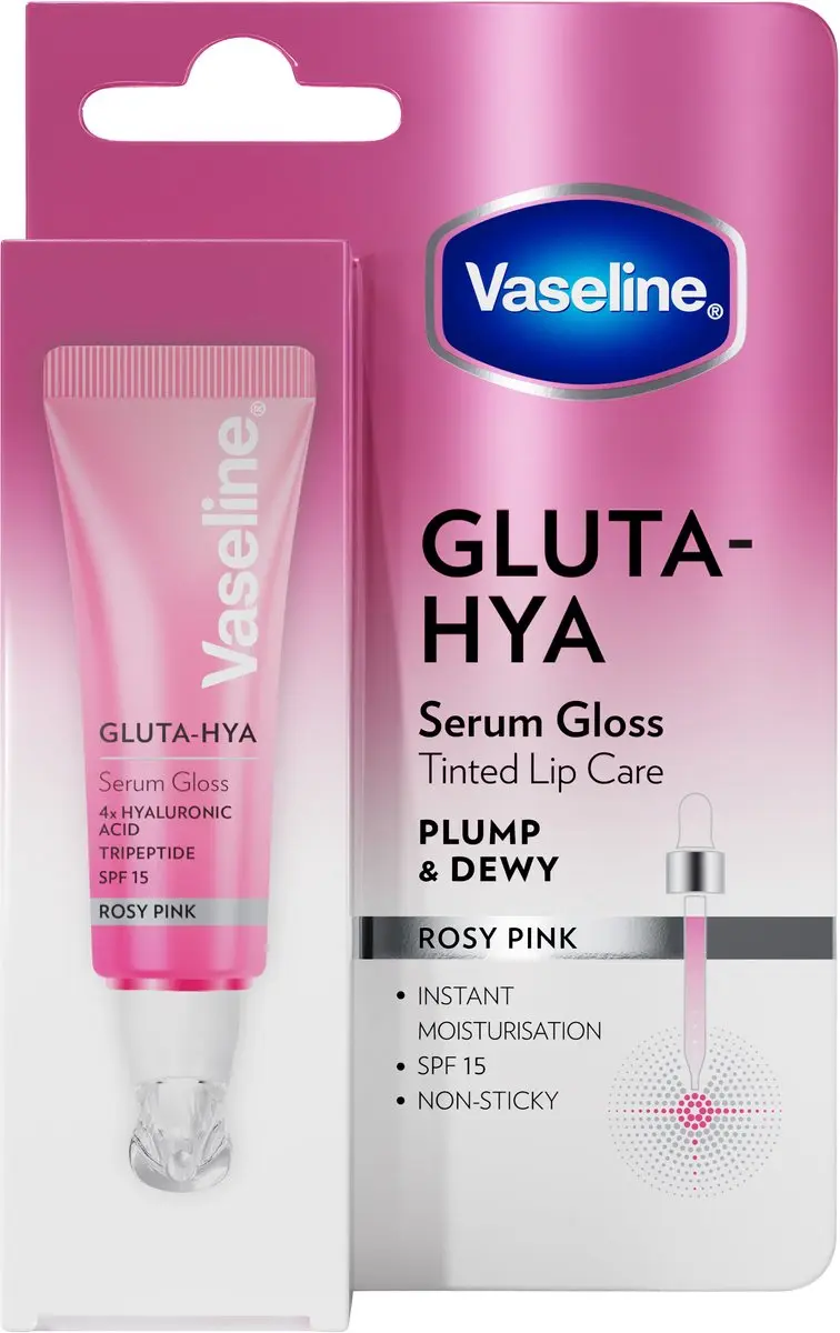 Vaseline Gluta-Hya Lipgloss Rosy Pink 10ml