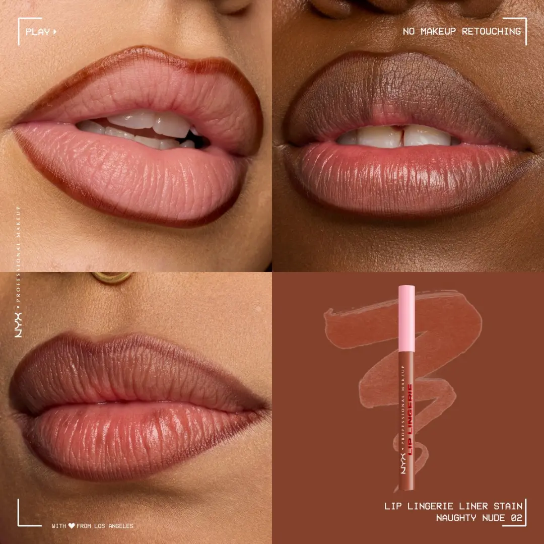 NYX Professional Makeup Lip Lingerie Lip Liner Naughty Nude - 1ml