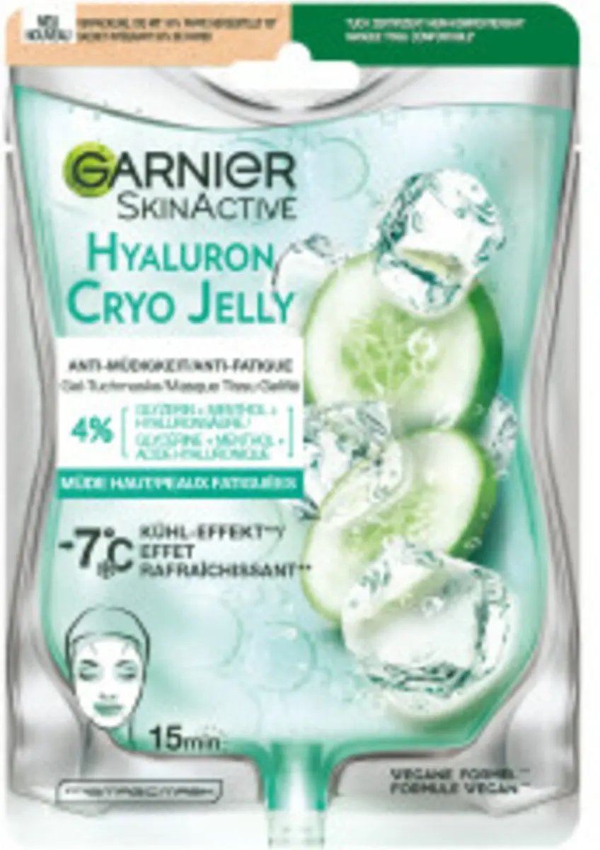 Garnier SkinActive Hyaluron Cryo Jelly Anti-vermoeidheid Sheet Masker