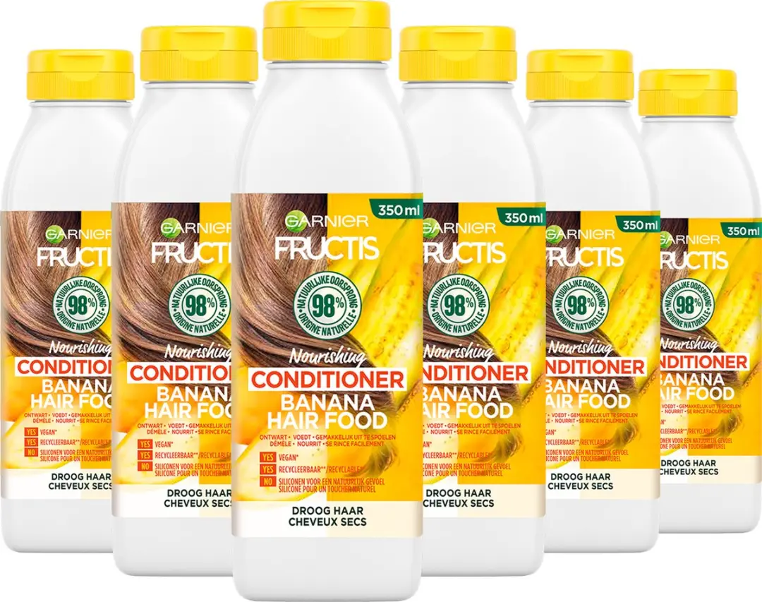 Garnier Fructis Hair Food Banana Conditioner - 6x350ml