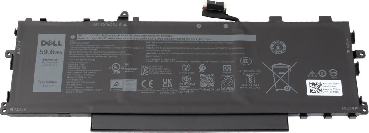 Dell GHJC5 Laptopbatterij 59,28Wh