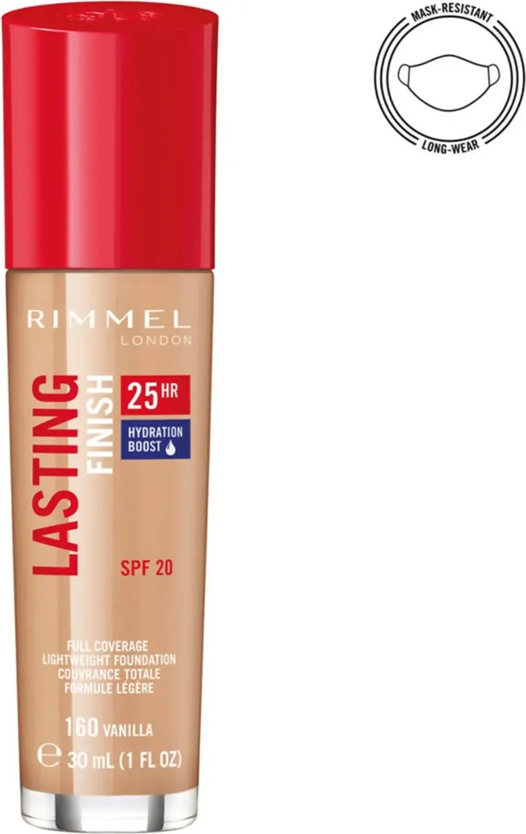 Rimmel London Lasting Finish Foundation 160 Vanilla - 30ml
